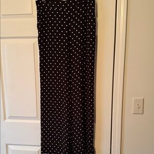 Victoria's Secret Black and White Polka Dot Wide Leg Pants